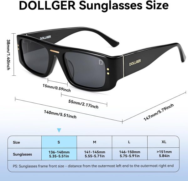 Narrow square Men Polarized Sunglasses rectangular Women retro Sun Glasses D1240306 - Image 11