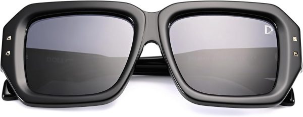 Retro Oversized Square Polarized Sunglasses for Men and Women – Fashion UV Protection Shades D1240401 - Image 3