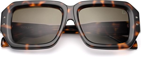 Retro Oversized Square Polarized Sunglasses for Men and Women – Fashion UV Protection Shades D1240401 - Image 10