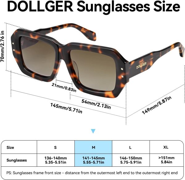 Retro Oversized Square Polarized Sunglasses for Men and Women – Fashion UV Protection Shades D1240401 - Image 13