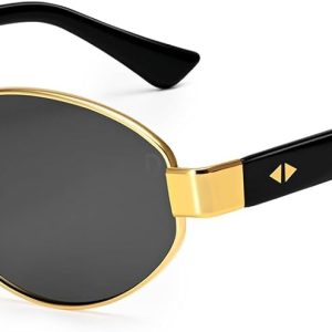 Dollger Polarized Oval Sunglasses for Women Trendy Small Gold Frame Retro Sunglasses Designer Shades UV400 Protection
