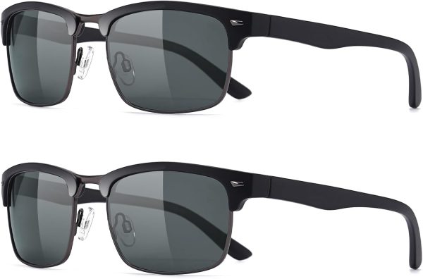 Dollger Polarized Sunglasses Men Half Frame Square Semi-Rimless Driving Sun Glasses Shades for Men UV400 Protection - Image 15