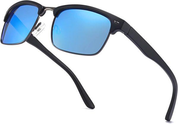 Dollger Polarized Sunglasses Men Half Frame Square Semi-Rimless Driving Sun Glasses Shades for Men UV400 Protection - Image 17