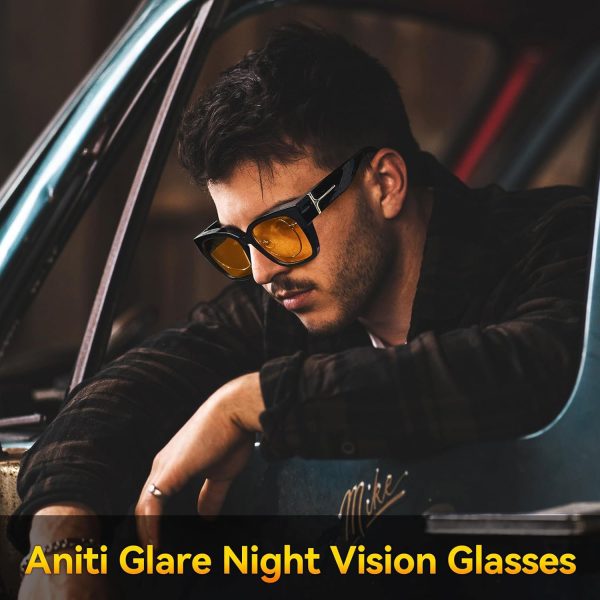 Polarized Fit Over Glasses Sunglasses for Women Trendy Square Wrap Around Shades UV Protection Driving Riding - Image 12